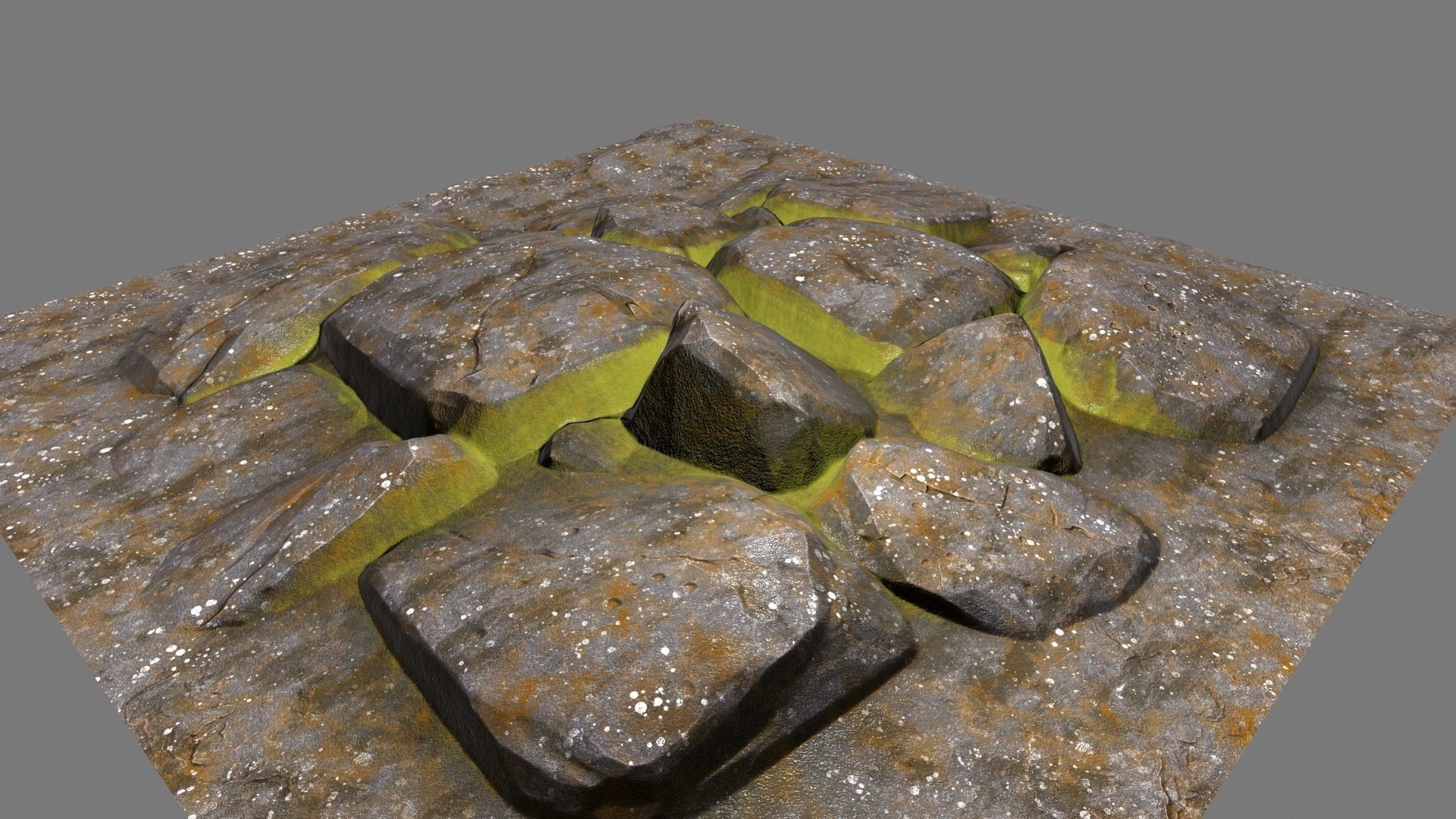 Floor Rock Low-poly 3D model_10