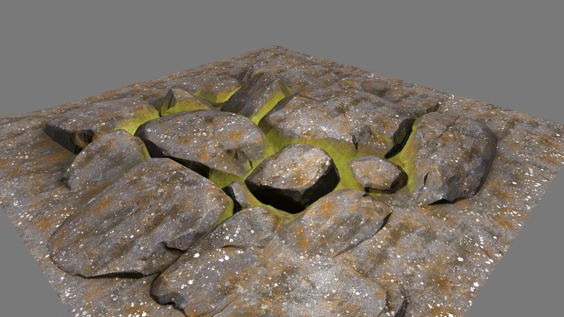 Floor Rock Low-poly 3D model_12