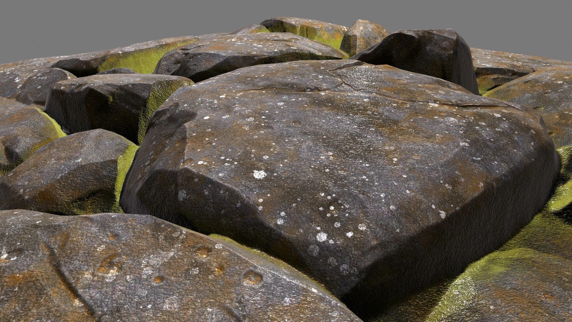 Floor Rock Low-poly 3D model_7