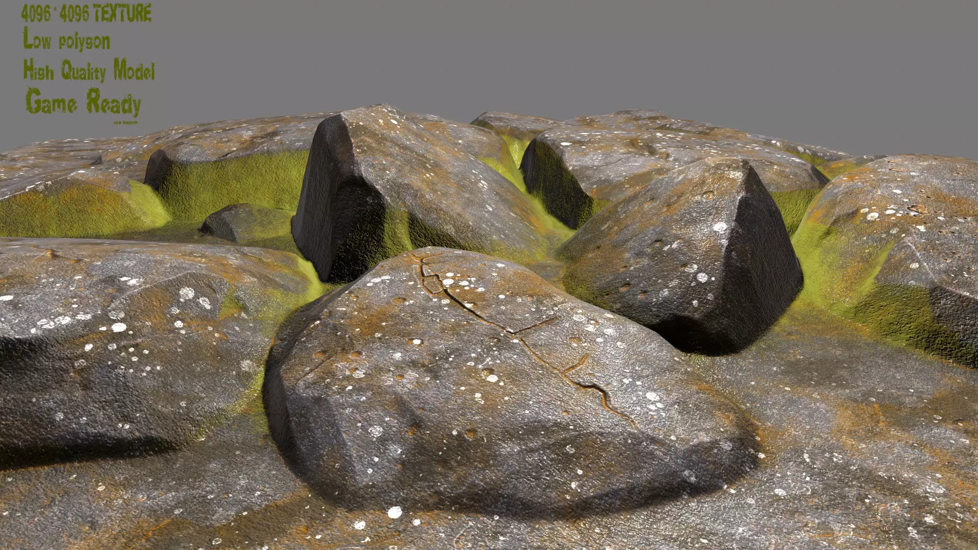 Floor Rock Low-poly 3D model_0