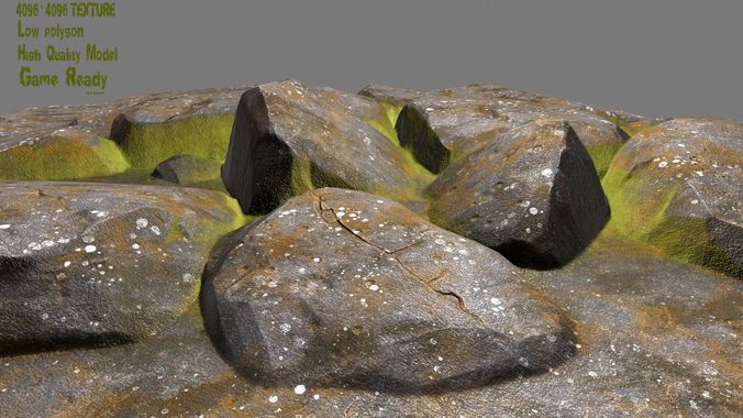 Floor Rock Low-poly 3D model