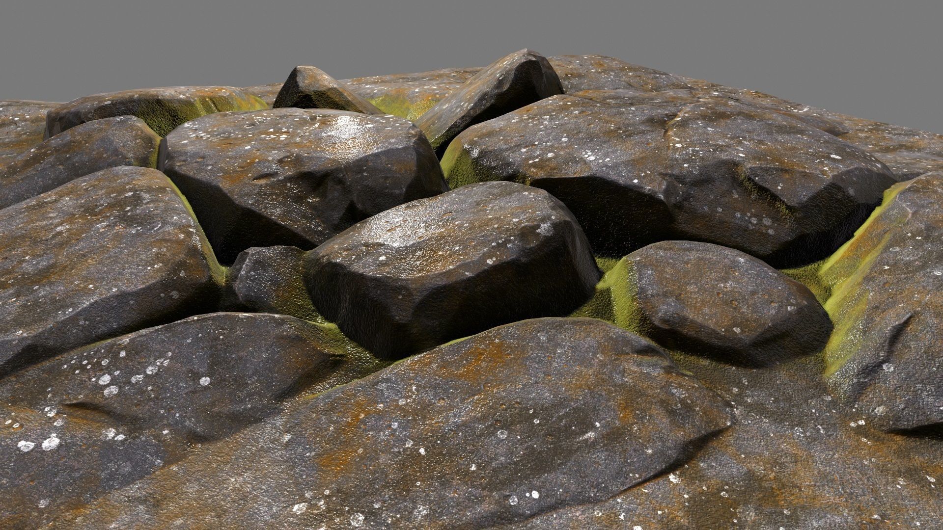Floor Rock Low-poly 3D model_3