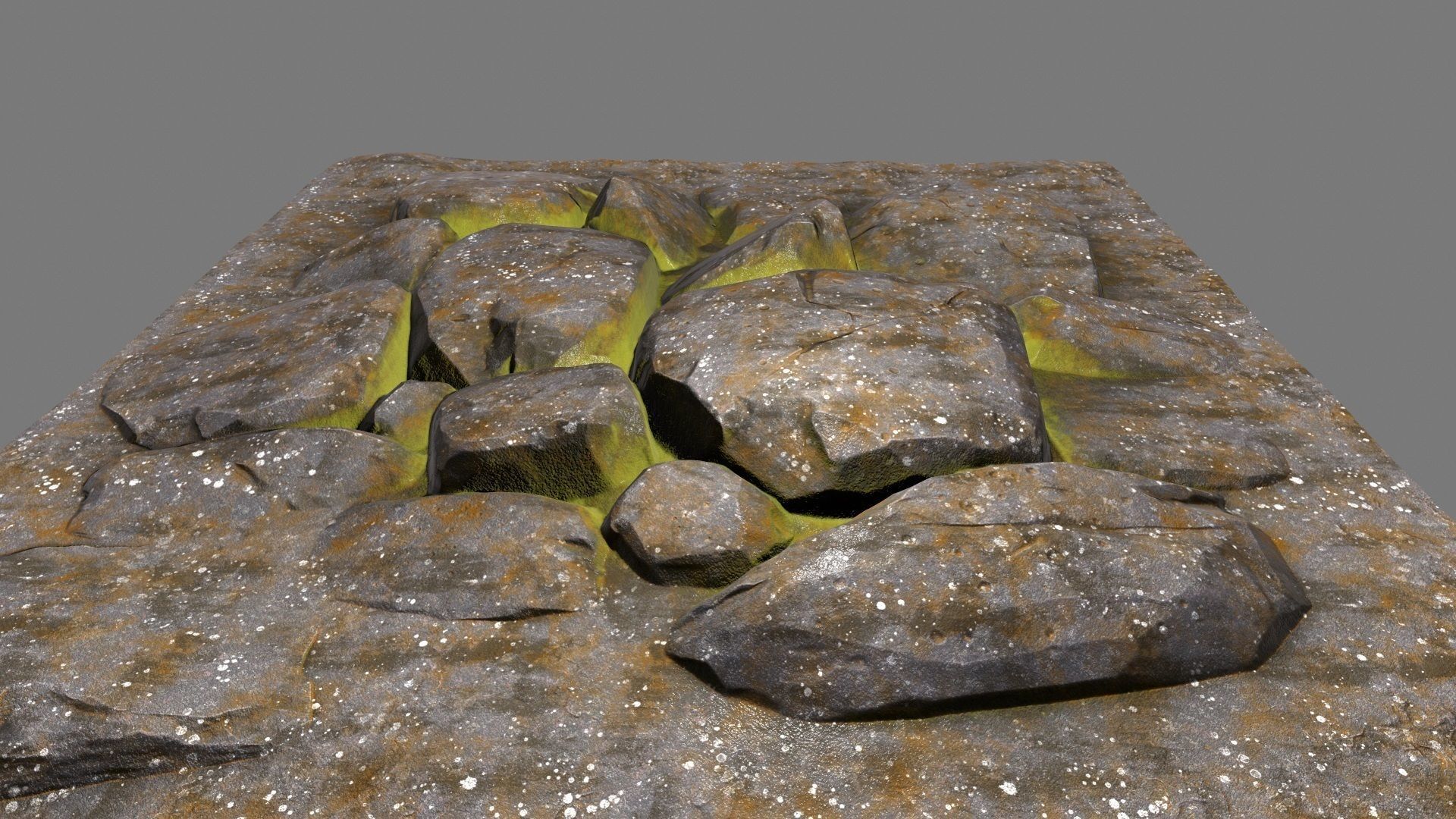 Floor Rock Low-poly 3D model_14