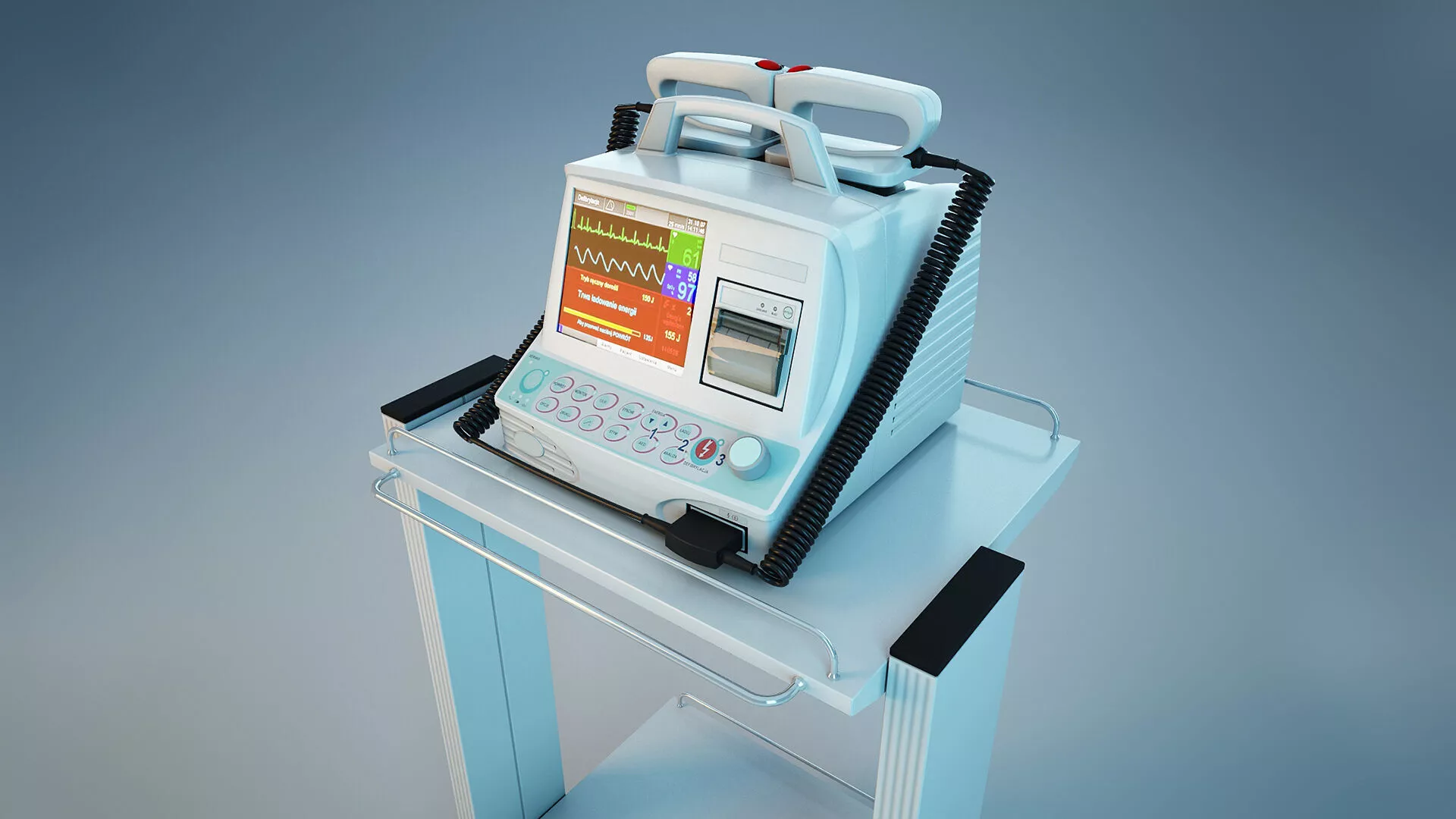 DefiMax Biphasic Clinical Defibrillator 3D model