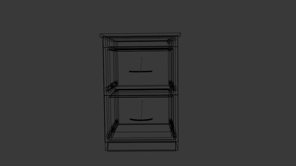 Filing Cabinet Drawer Low-poly 3D model_5