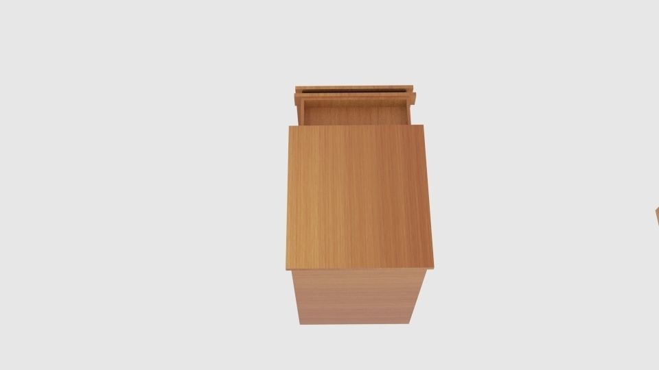 Filing Cabinet Drawer Low-poly 3D model_3