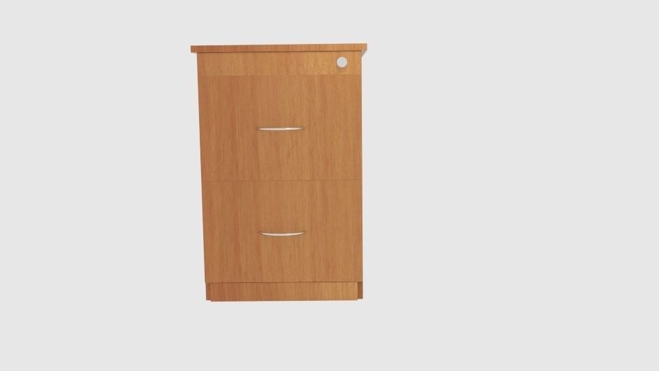 Filing Cabinet Drawer Low-poly 3D model_1