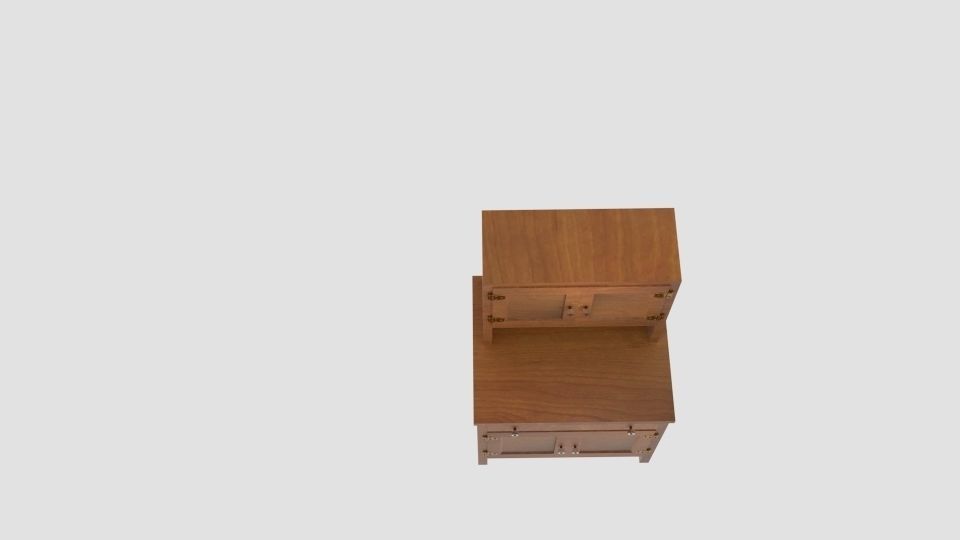  Hoosier Cabinet  3D model_1