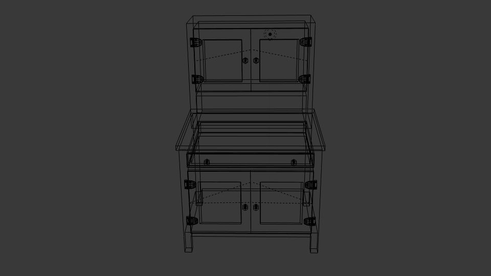  Hoosier Cabinet  3D model_5