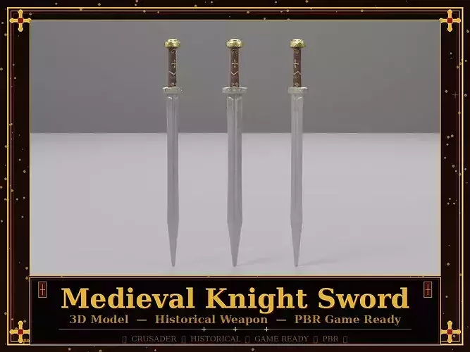 3D Model Pack Ancient and Medieval Sword Collection - 5 Historical ...