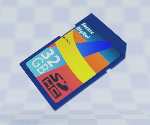 customizable SD Card 3D model