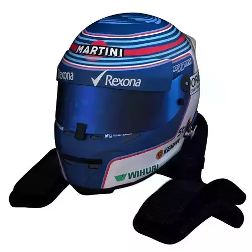 Bottas Helmet 2016 Low-poly 3D model