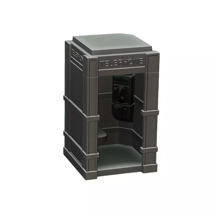 Phone Booth The Neighborhood VIII - RPG Tabletop Figure 3D print model