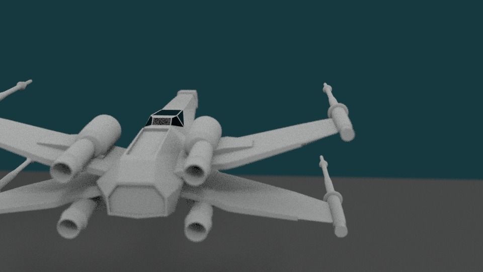 T-65 X-Wing Fighter Star Wars Low-poly 3D model_9