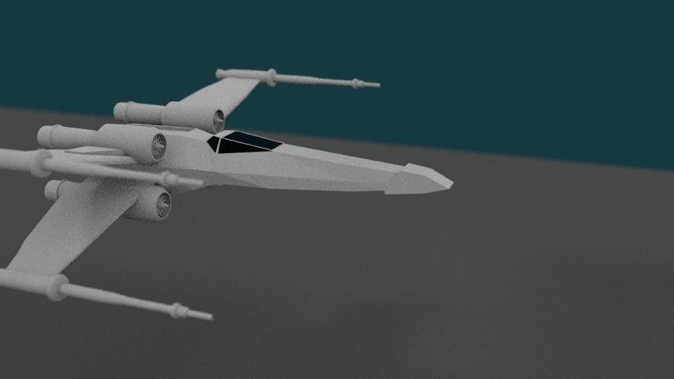 T-65 X-Wing Fighter Star Wars Low-poly 3D model_6