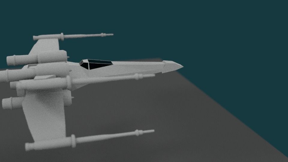 T-65 X-Wing Fighter Star Wars Low-poly 3D model_7