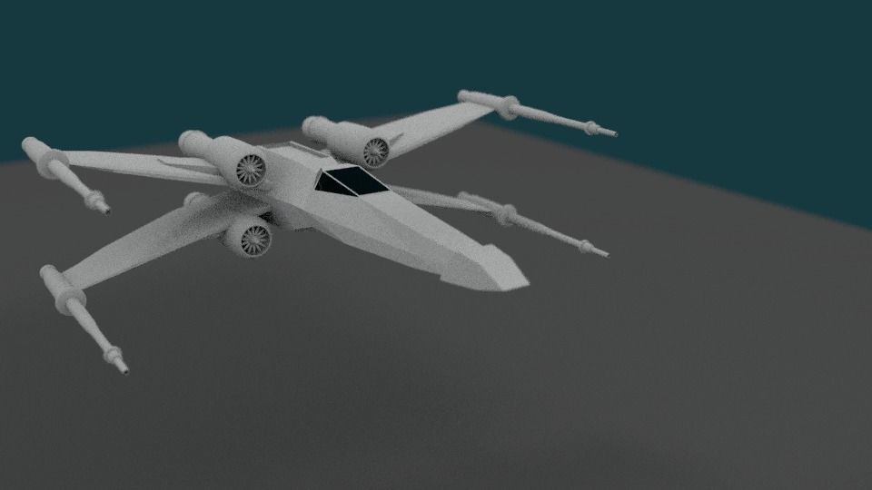 T-65 X-Wing Fighter Star Wars Low-poly 3D model_5
