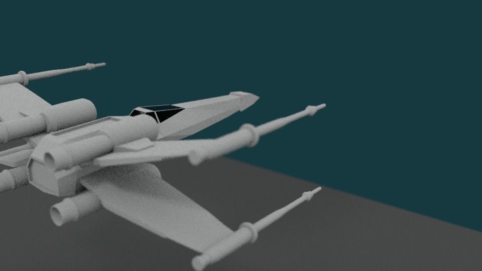 T-65 X-Wing Fighter Star Wars Low-poly 3D model_8