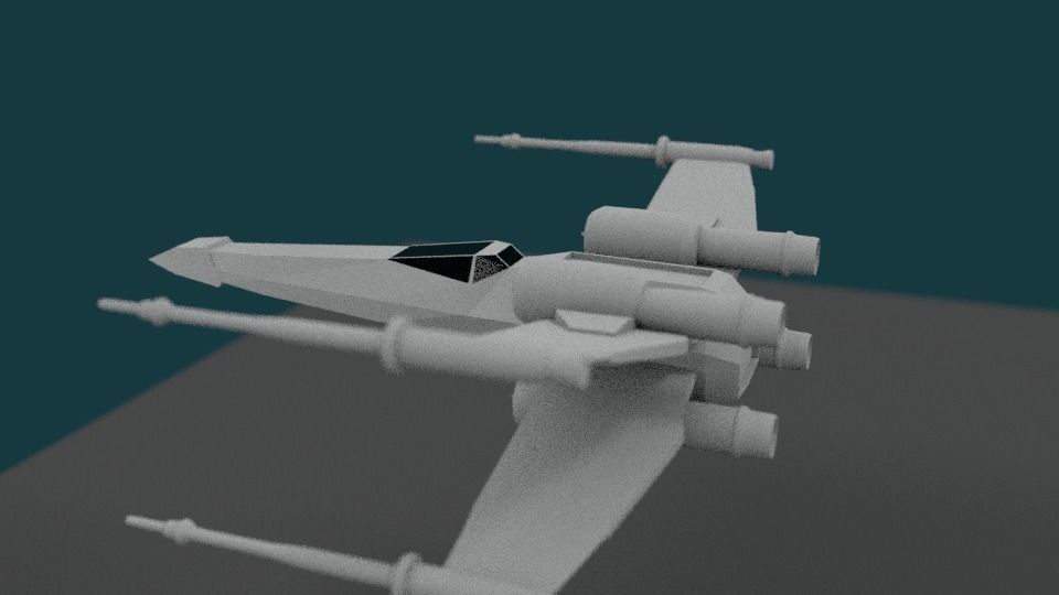 T-65 X-Wing Fighter Star Wars Low-poly 3D model_2