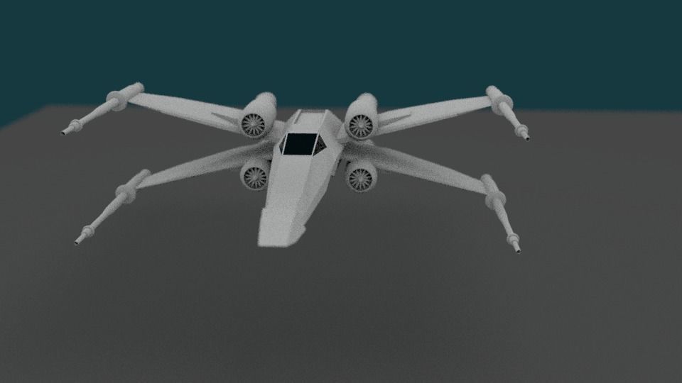 T-65 X-Wing Fighter Star Wars Low-poly 3D model_3