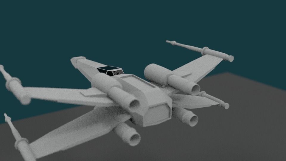 T-65 X-Wing Fighter Star Wars Low-poly 3D model_1