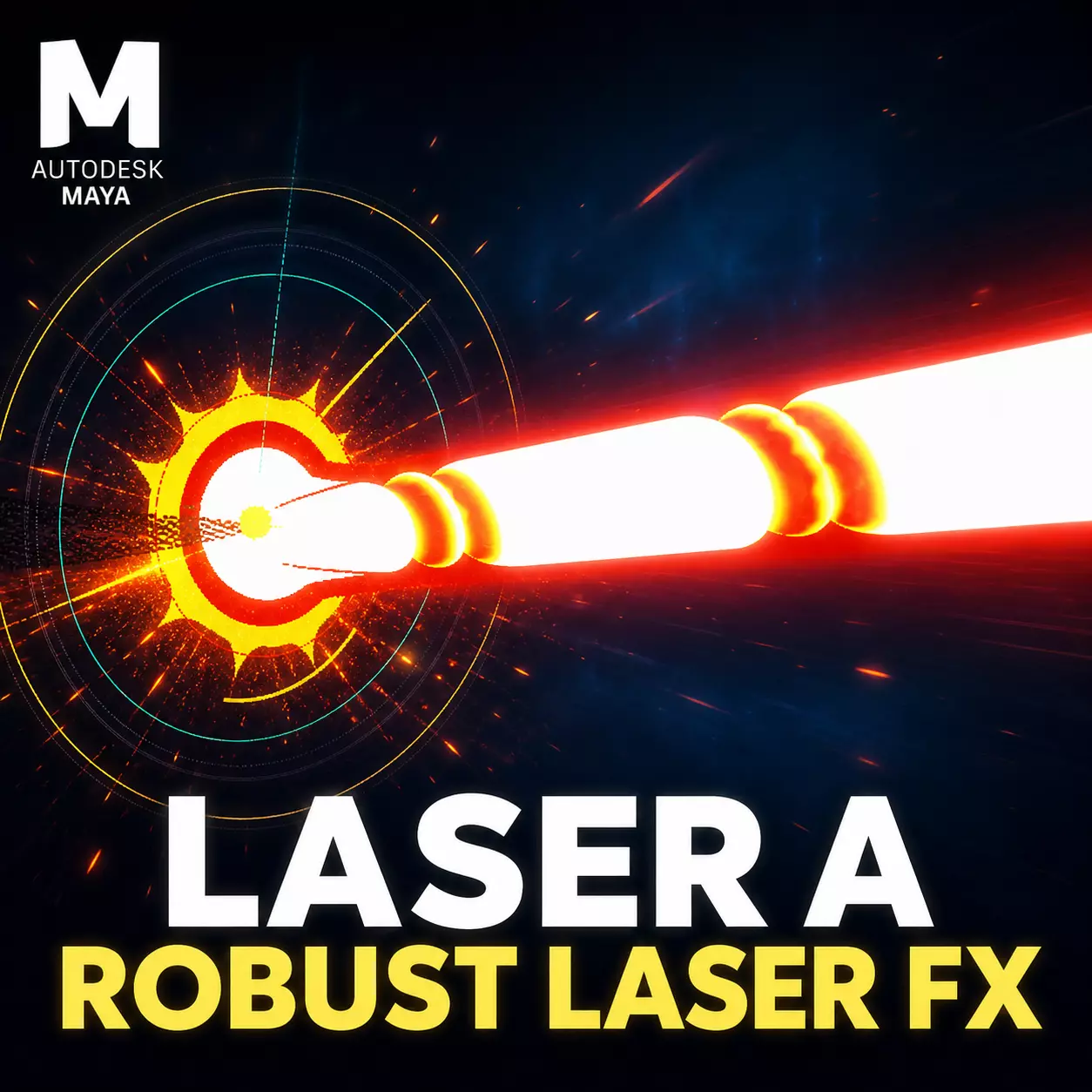 Laser A FX rig for Maya Low-poly 3D model
