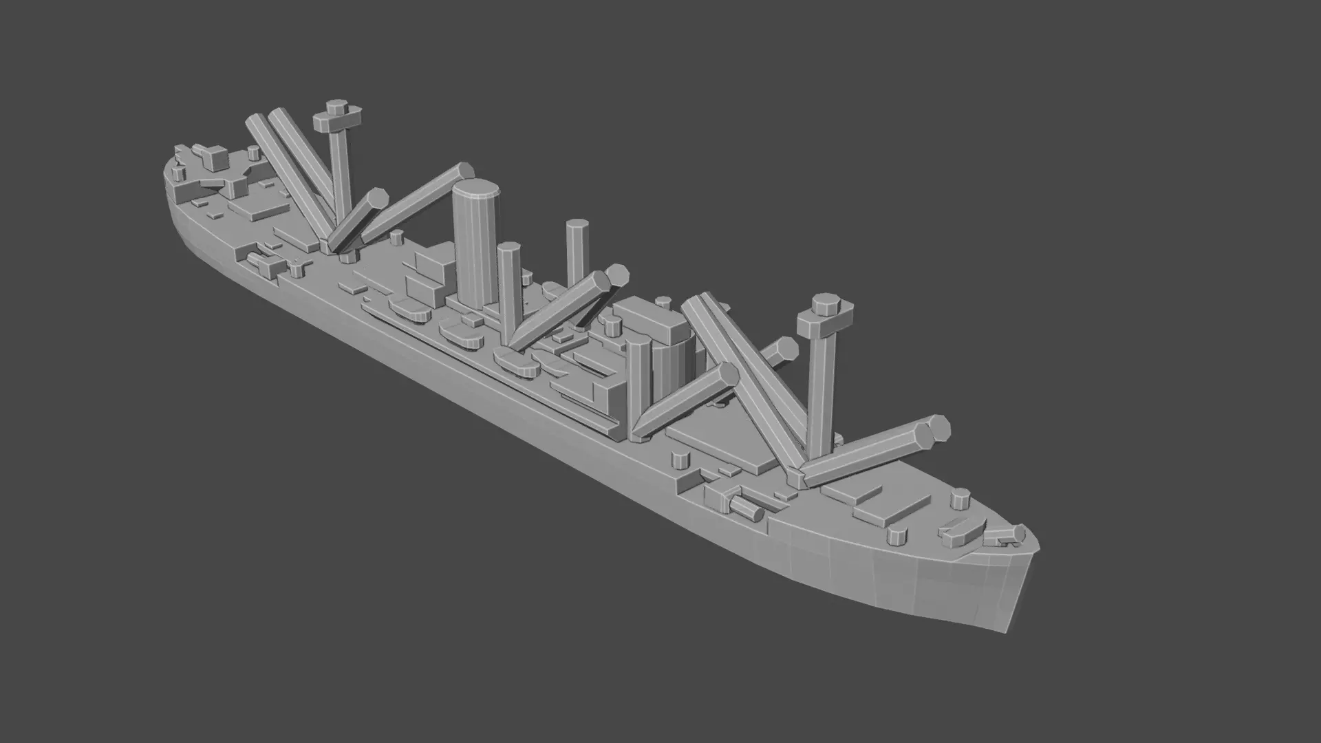 German Auxiliary Cruiser Atlantis Warship 3D print model