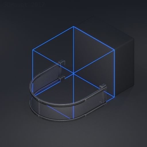 Futuristic Ladders and Stairs Package Blue Version Low-poly 3D model_30