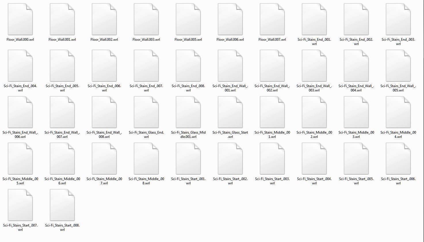 Futuristic Ladders and Stairs Package Blue Version Low-poly 3D model_56