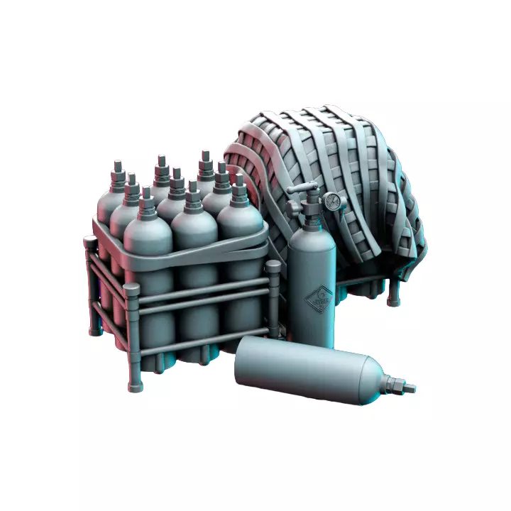 Oxygen Tank Kit IV - Board Game Miniature STL 3D print model