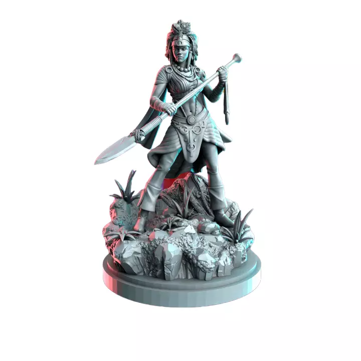 Vibranium Princess IX - Detailed Tabletop Figurine 3D print model