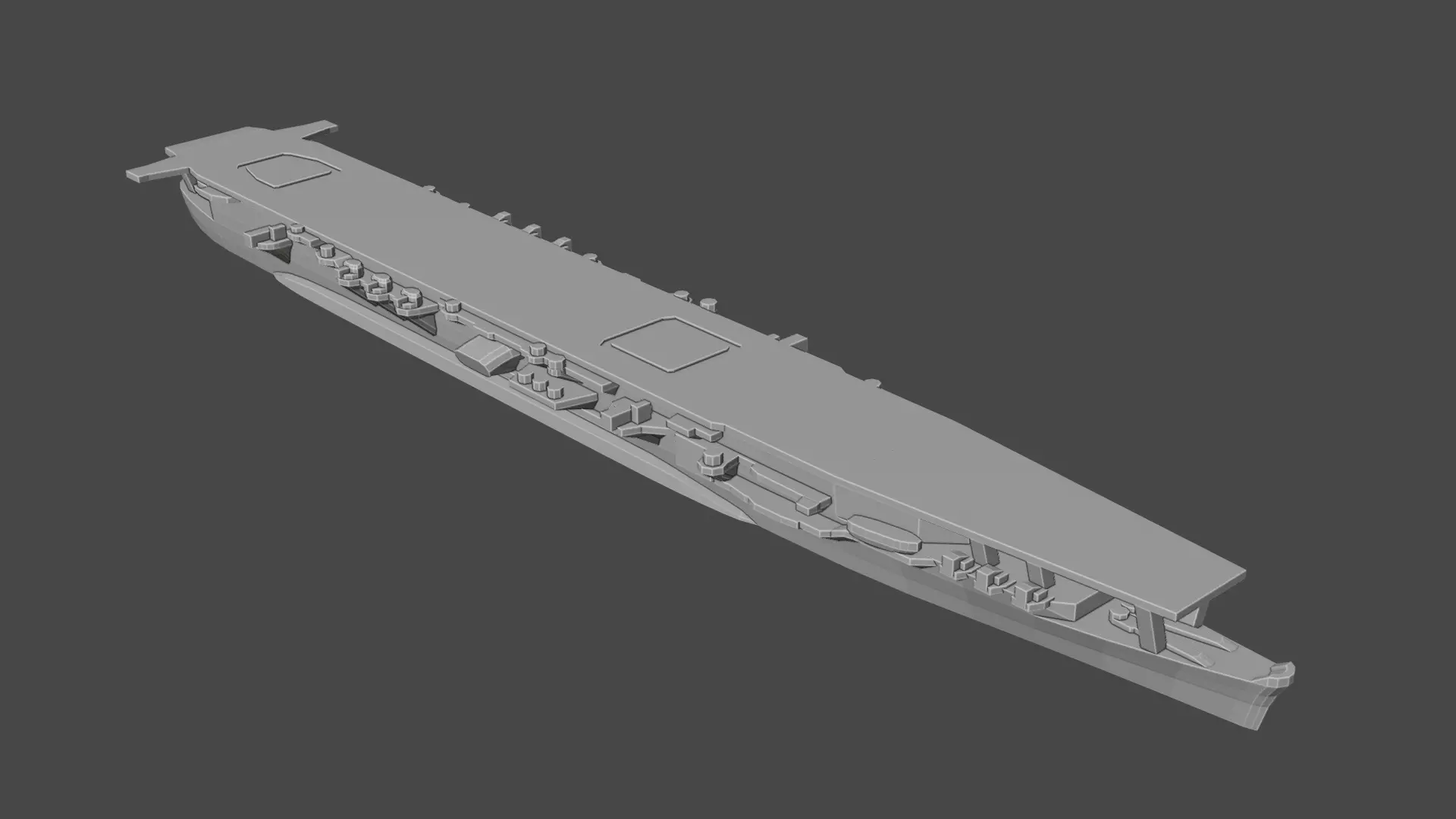 Japanese Aircraft Carrier Ryuho Warship 3D print model