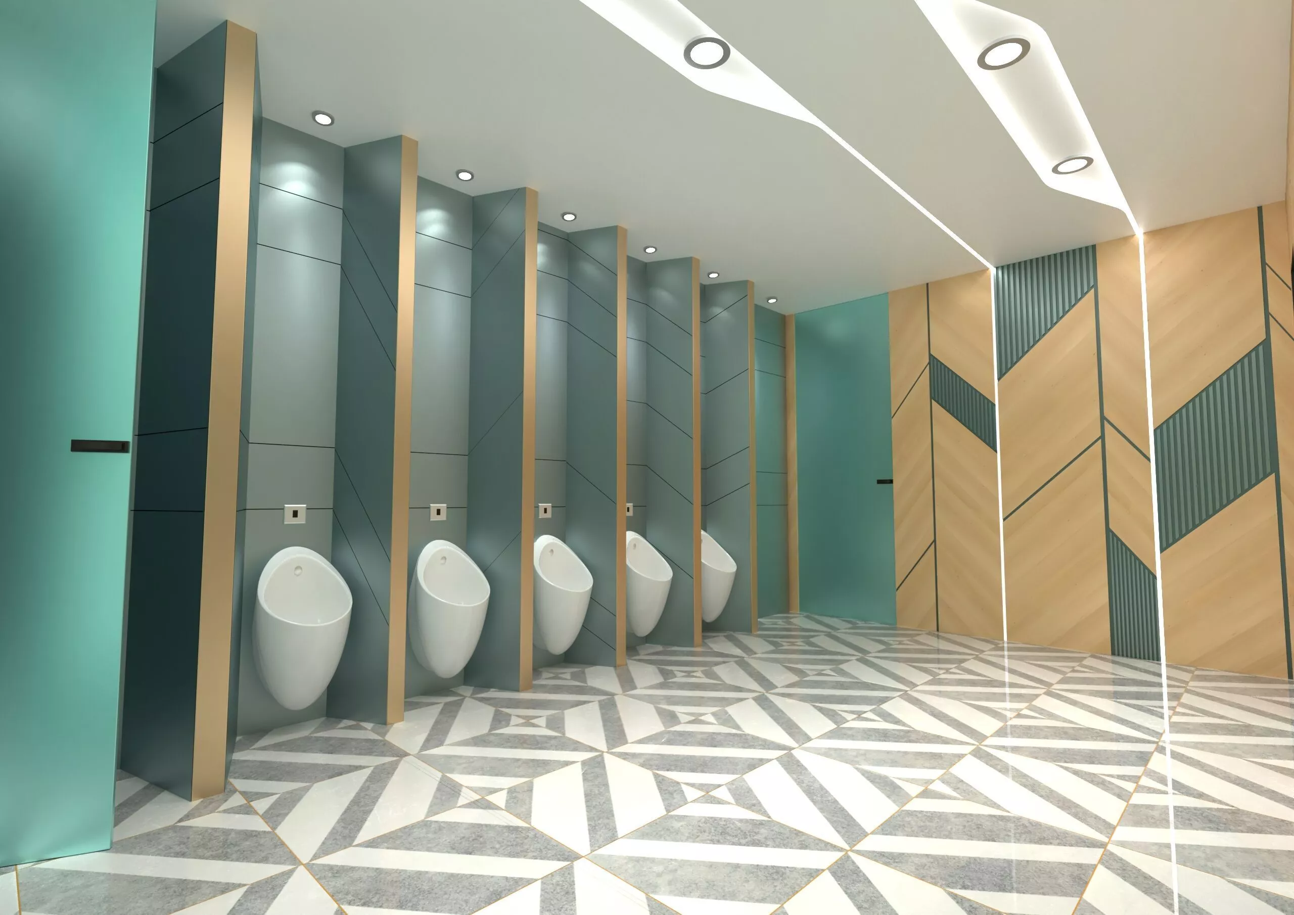 Creative Shopping Mall Restroom Public Toilet 3D model