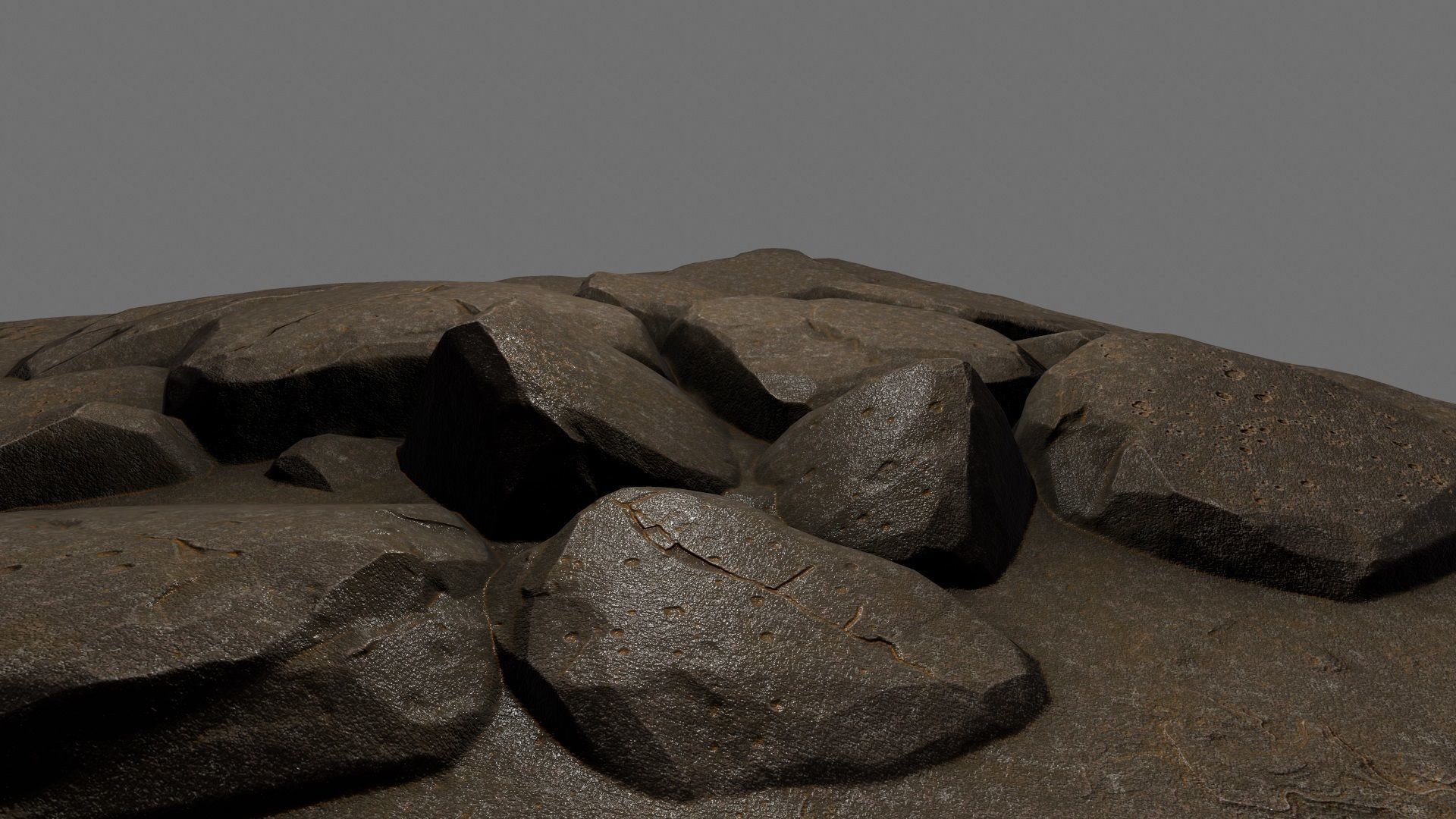 floor rock 02 Low-poly 3D model_3