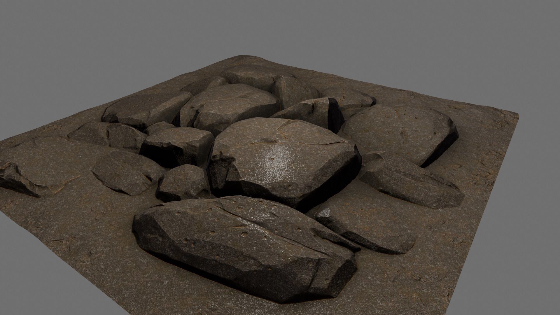 floor rock 02 Low-poly 3D model_10