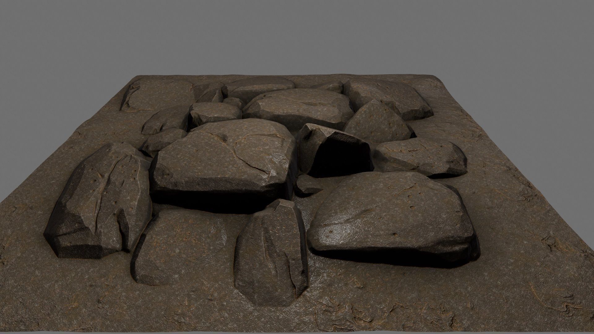 floor rock 02 Low-poly 3D model_12