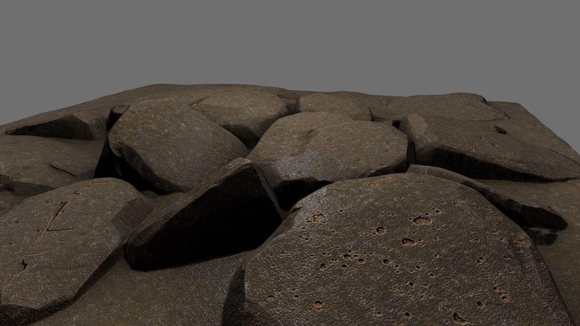 floor rock 02 Low-poly 3D model_2