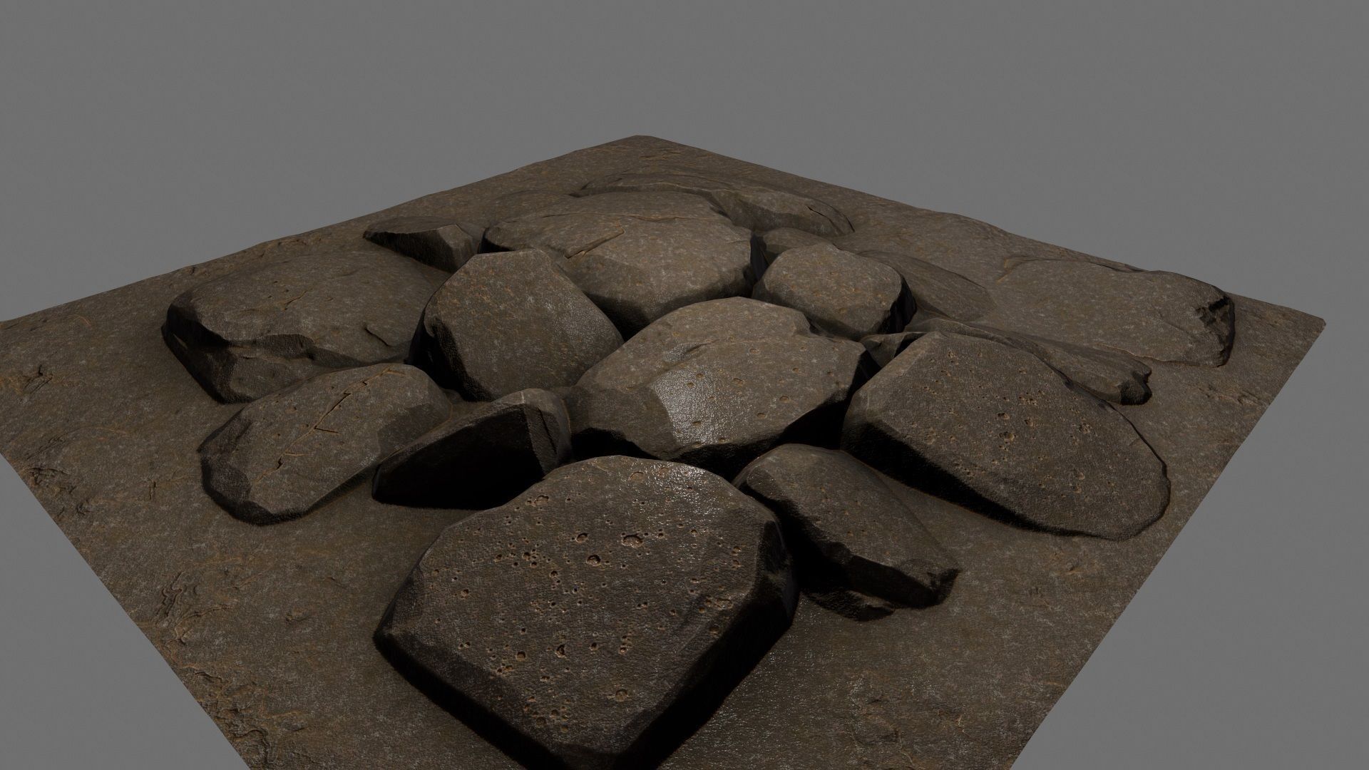 floor rock 02 Low-poly 3D model_4