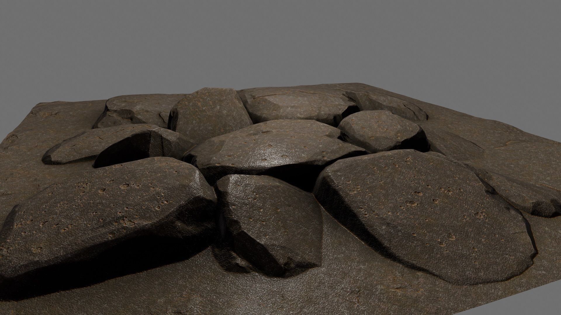 floor rock 02 Low-poly 3D model_5