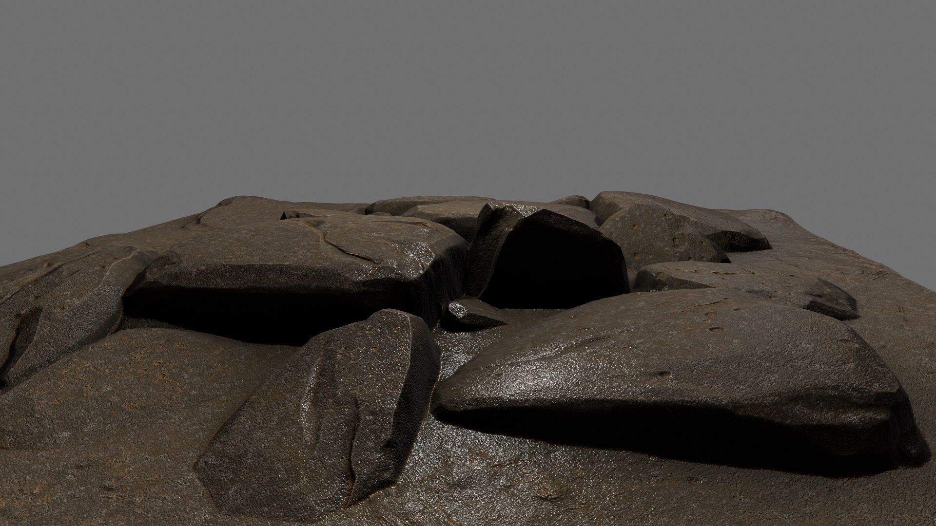 floor rock 02 Low-poly 3D model_1