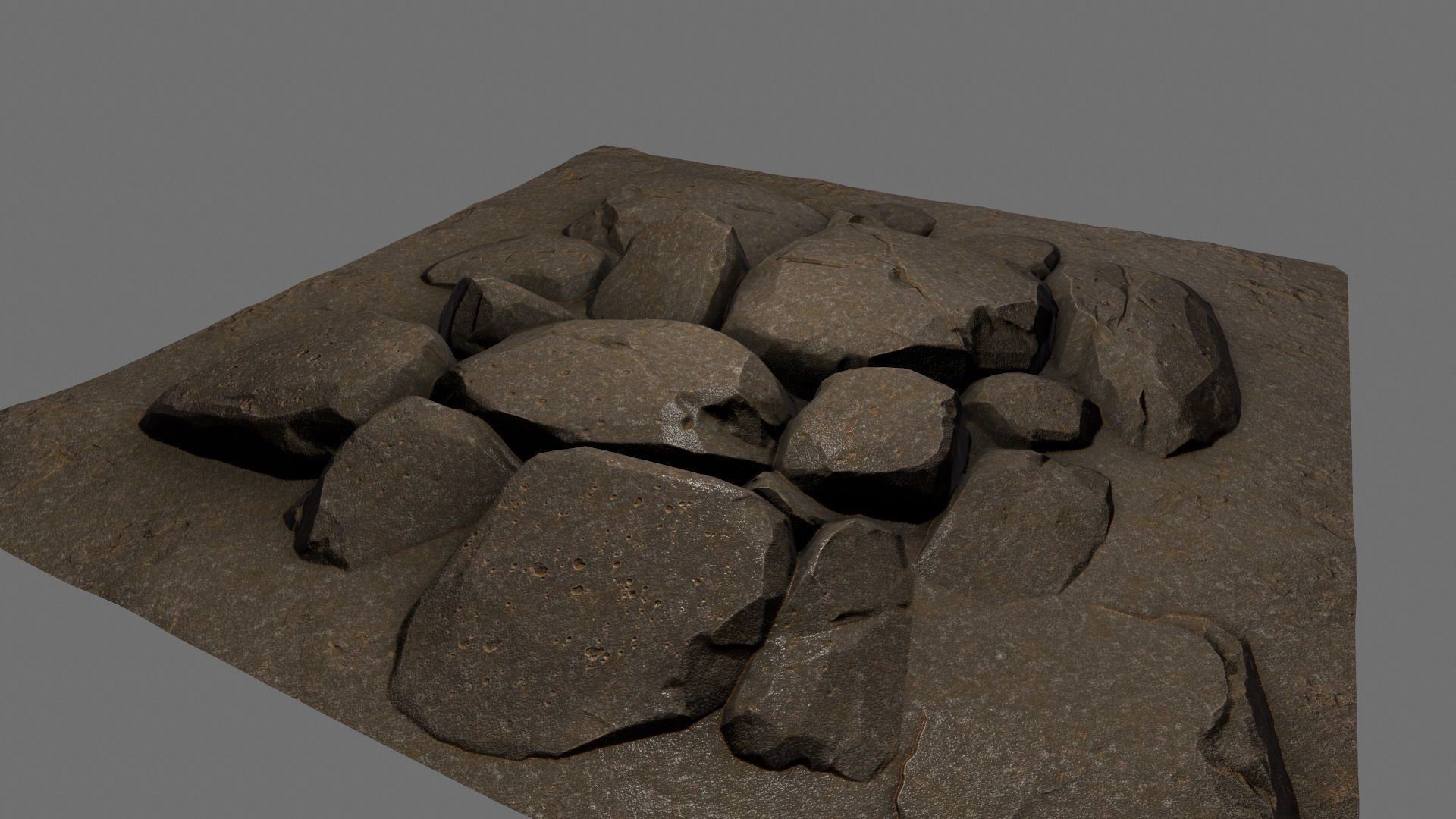 floor rock 02 Low-poly 3D model_8
