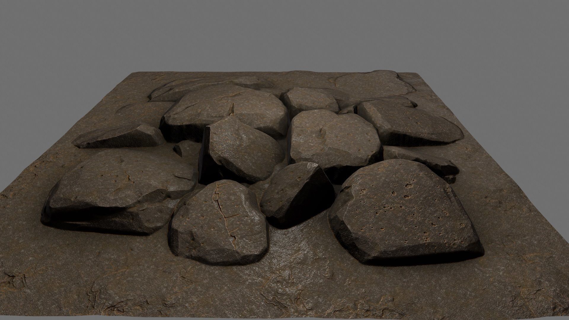 floor rock 02 Low-poly 3D model_7