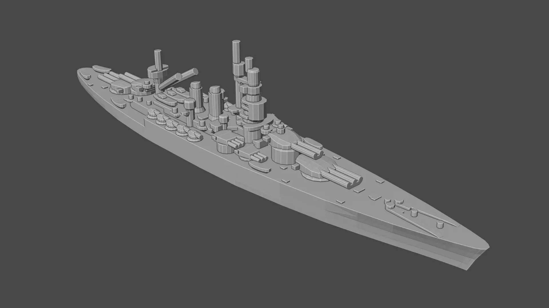 Italian Andrea Doria Class Battleship Warship 3D print model