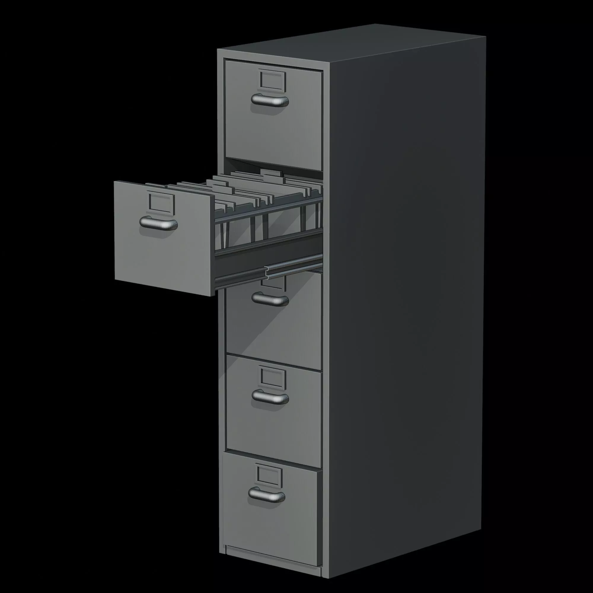 Tall filing cabinet 3D print model