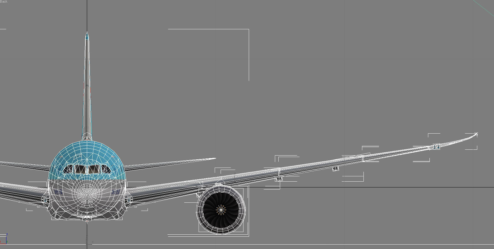 Boeing 787-9 Korean Air livery Low-poly 3D model_13