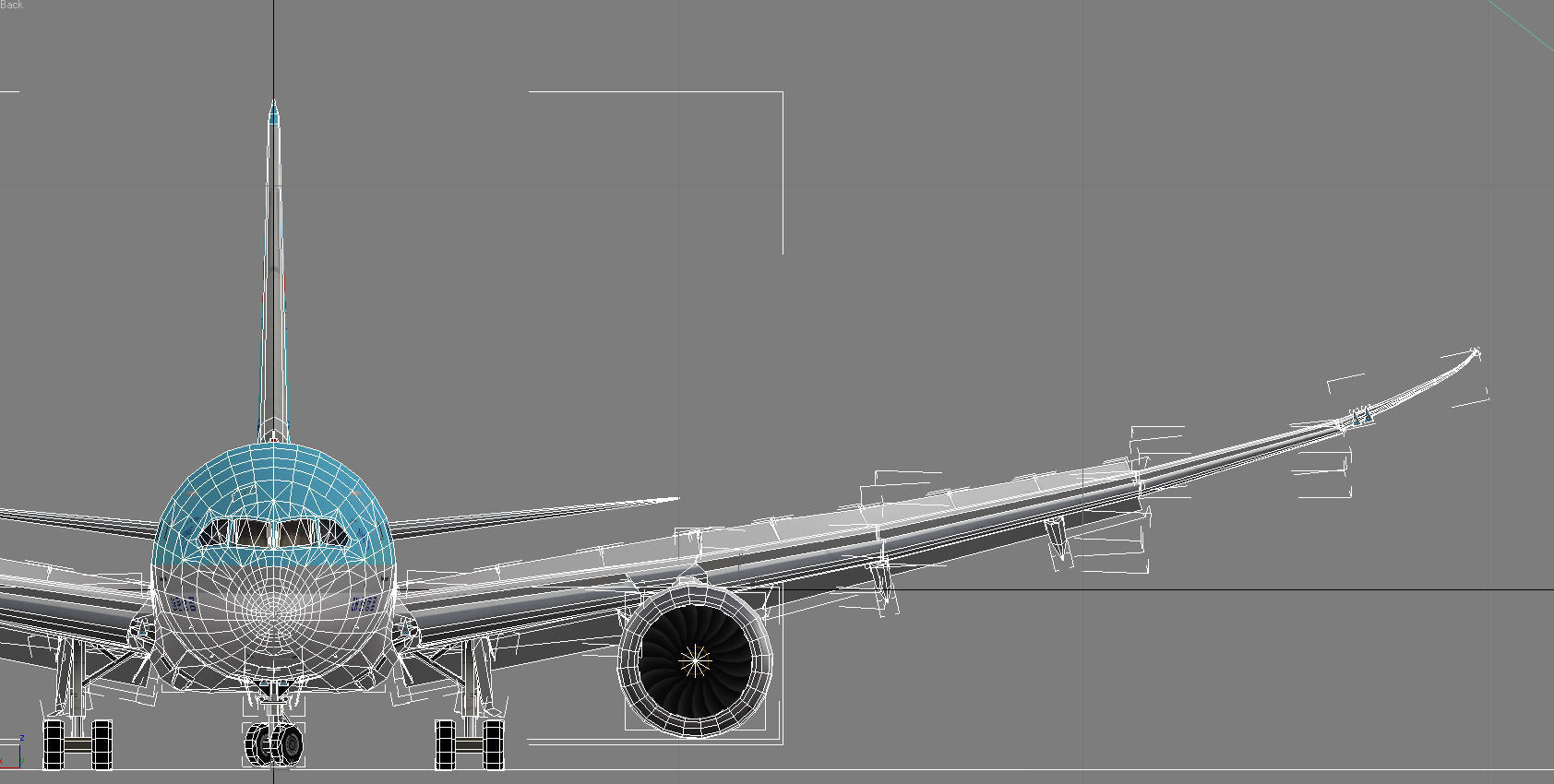 Boeing 787-9 Korean Air livery Low-poly 3D model_12