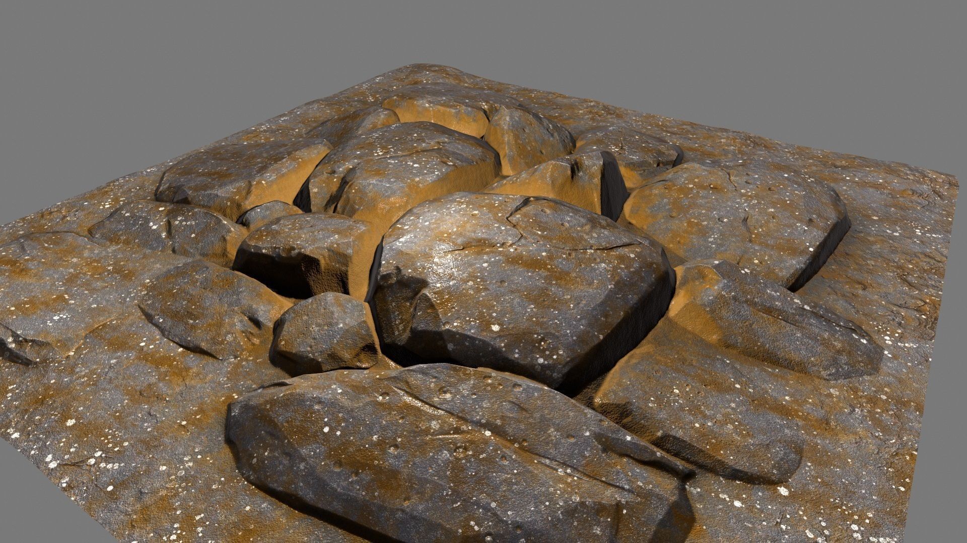 floor rock 04 Low-poly 3D model_3