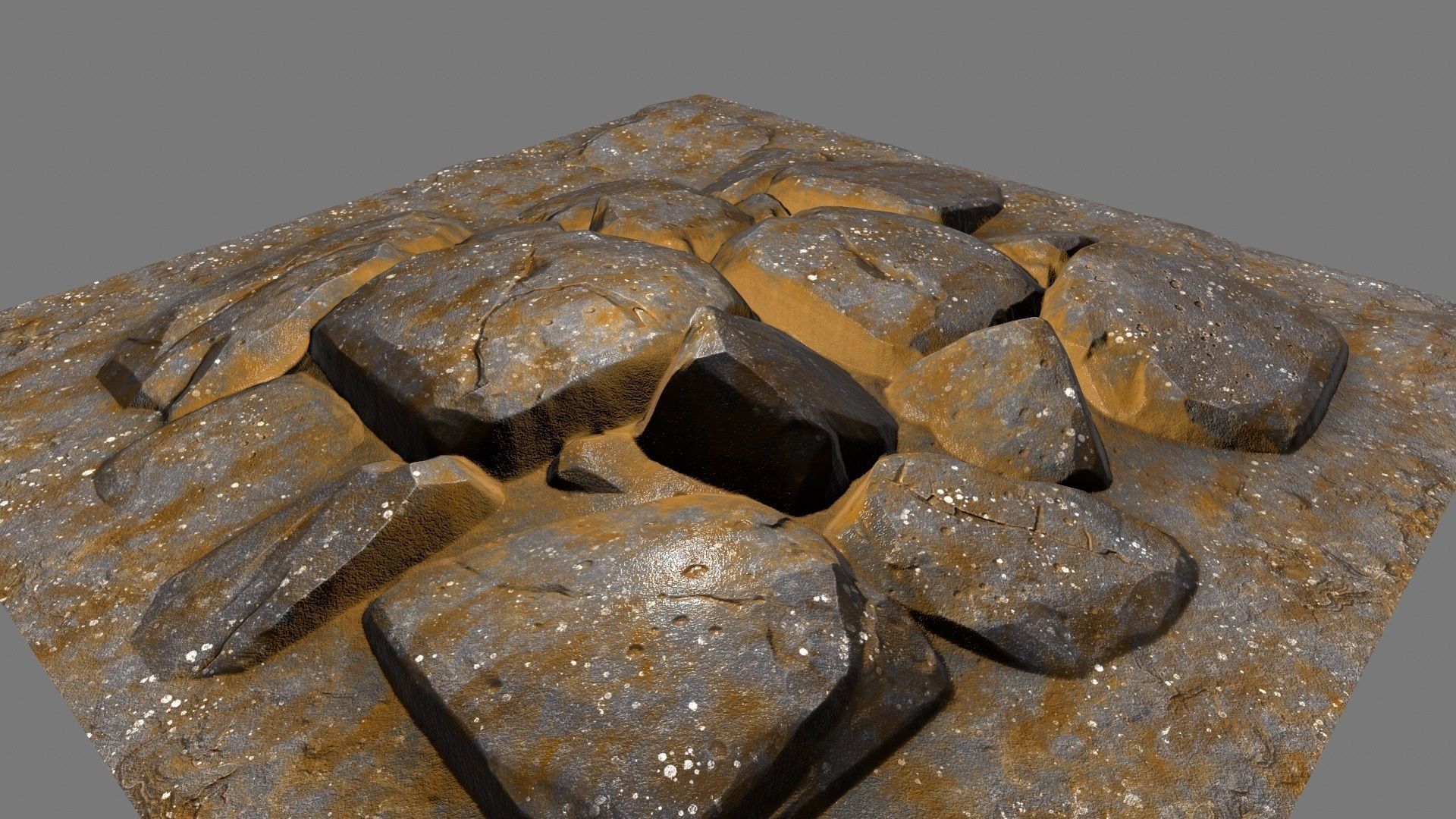 floor rock 04 Low-poly 3D model_1