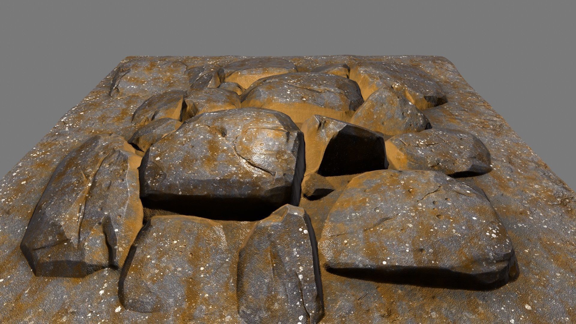 floor rock 04 Low-poly 3D model_2