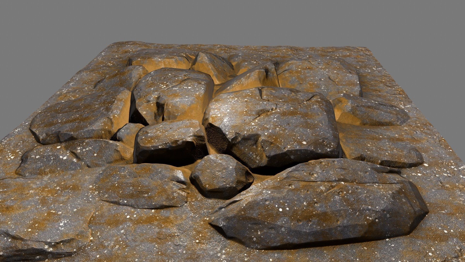 floor rock 04 Low-poly 3D model_4